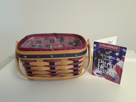 Longaberger 2004 Pa Patriot Or Tea Basket W/ Single Handle Liner &amp; Protector - £24.50 GBP