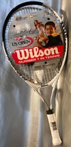 Wilson Us Open Youth(Ages 7-8) 23&#39; Tennis Racket - White/Black - Lightweight New - £20.53 GBP