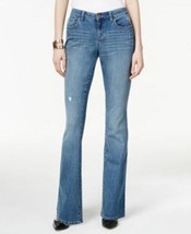 Style &amp; Co.New Women&#39;s Ripped Flare Leg Jeans Med Blue Size 6S New - £5.57 GBP