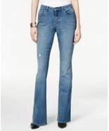 Style &amp; Co.New Women&#39;s Ripped Flare Leg Jeans Med Blue Size 6S New - £5.56 GBP