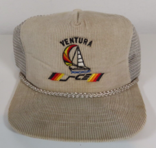 VTG Southern California Edison Ventura SCE Corduroy Cord Trucker Snapbac... - £23.70 GBP