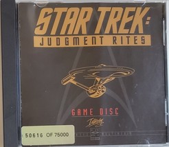 Star Trek Judgment Rites Game Disc Limited Collector's Edition Game of 75000 - $18.95