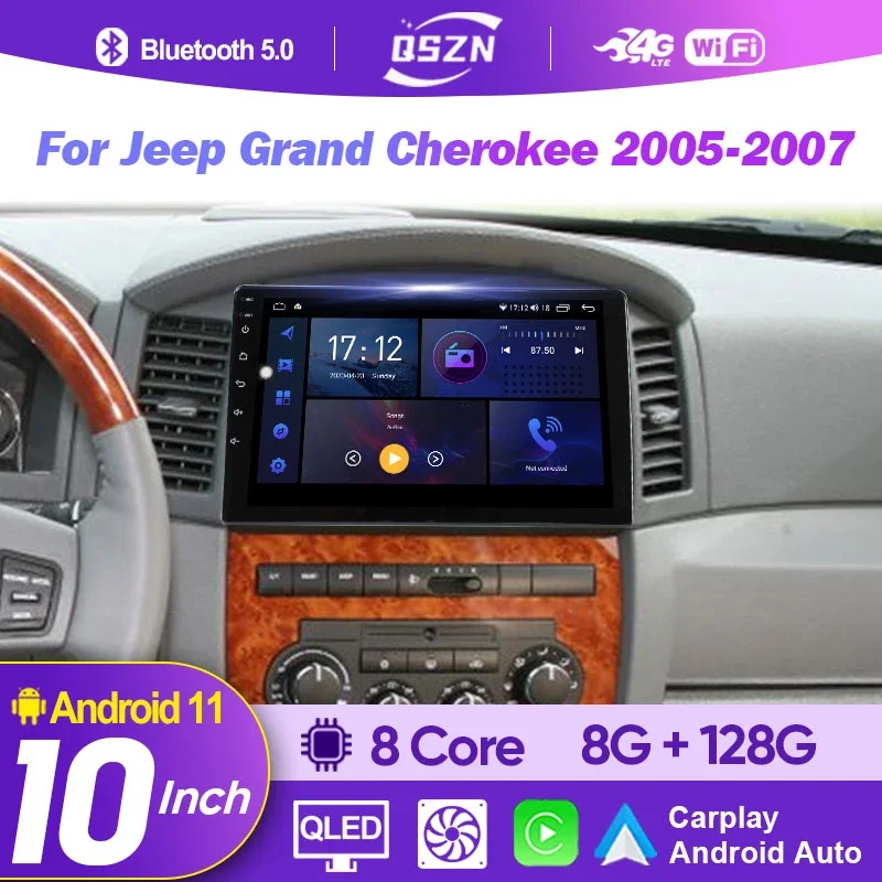 Android 12 Car Radio for Jeep Grand Cherokee 2005 2006 2007 Multimedia Video - $122.14+