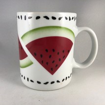 Rustic Primitive Style Watermelon Picnic Illustrated Cordon Bleu Coffee Mug - $14.03