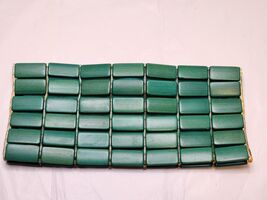 Raw Bags Wood Tiled Clutch Purse Bamboo Tile Green NEW - $34.64