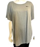 Nike Gray Standard Fit Short Sleeve Scoop Neck Athletic T Shirt Size 3X NWT - €18,49 EUR