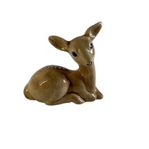 Vintage Tan Deer Fawn Bone China Figure 2.5 inch tall - $12.62