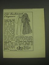 1974 J. Jill Robe and Nightgown Advertisement - Old Fashioned Elegance - $18.49