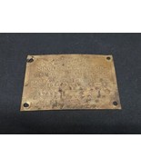 Old 1903 Century Single Phase Motor Brass ID Tag Emblem - $265.90 MXN