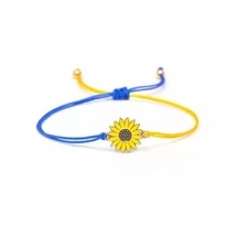 New Trendy Ukraine National Flag Bracelets Handmade Natural Stone Beads Bracelet - £11.32 GBP