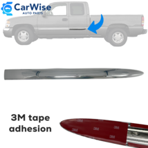 Left/Right Door Chrome Molding For 2003-2007 GMC Sierra Extended Cab Rear - $78.95