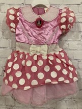 MINNIE MOUSE Halloween Costume Dress 2T  toddler Pink Layered skirt Glitter - £9.31 GBP