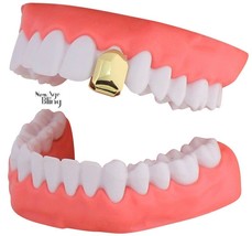 14k Gold Plated Small Single Tooth Cap Grillz Teeth w/Mold Hip Hop Grill - £6.36 GBP
