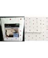Cuddl Duds Sheet Set Candy Cane Flannel White 17&quot; Deep Pocket-Cotton 3P ... - £25.66 GBP
