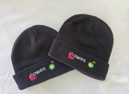 Lowes branded Unisex Plain Winter Ski Thermal Warm Knit Knitted Hat ski Cap 2pc - £13.26 GBP