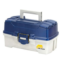 Plano 2-Tray Tackle Box w/Duel Top Access - Blue Metallic/Off White - £21.91 GBP