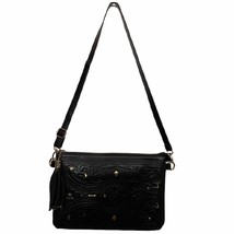 VLD Victoria Leland Design Flat Black Crossbody Clutch Handbag L 13 x H ... - $24.75