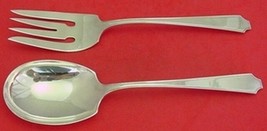 Jenny Lind by Whiting Sterling Salad Serving Set 2pc All Sterling 8 1/4&quot; - £226.07 GBP