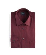 Mens Dress Shirt Arrow Solid Red Long Sleeve Regular Fit Textured $40- M... - £14.27 GBP