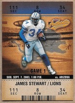 Fleer Authentix 2003 James Stewart Detroit Lions #63      Football - £1.40 GBP