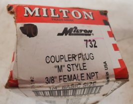6 Qty. of Milton Coupler Plug M Style 3/8&quot; Female NPT 1/4&quot; Basic Size 732(6 Qty) - £35.25 GBP
