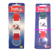 Miami Dolphins Tampa Bay Buccaneers Key Ring Old Logo Throwback 2 in 1 NFL - $19.95