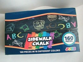 Joyin Sidewalk Chalk 160 Pieces in 16 Different Colors - £15.97 GBP