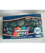 Joyin Sidewalk Chalk 160 Pieces in 16 Different Colors - £15.18 GBP