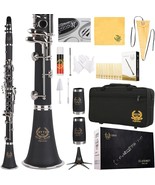 Beginners&#39; Musical Instruments: Bb Clarinet With 17 Nickel Keys, Woodwin... - $129.98