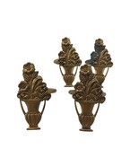 Vintage Napkin Rings Art Deco Floral Flower Bouquet Set of 4 - $21.04