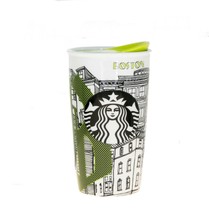 Starbucks Boston MA Old City DOT Ceramic Traveler Tumbler Coffee Mug 12oz 2015 - $117.12
