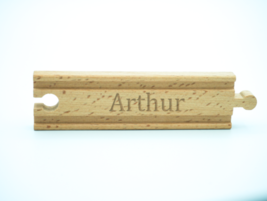 Personalised Birthday Gift for Arthur, Wooden Train Track Engraved with ... - $12.98