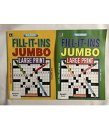  Lot of 2 Kappa Blue Ribbon Fill-It-Ins Jumbo Large Print Puzzle Books 2... - £10.12 GBP