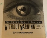 Without Warning Tv Guide Print Ad Feel Free To Panic TPA15 - $5.93
