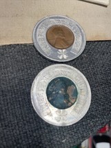 2-1946 Souvenir of Washington DC Encased Lincoln Cent Good Luck Token - £3.87 GBP