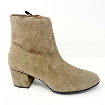 Thursday Boot Co Taupe Paloma Suede Zipper Womens Casual Block Heel Bootie - $69.95