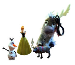 Frozen Lot Sven Backpack Clip Ty PLUS Ana Olaf and Sven Figures Disney - $6.79
