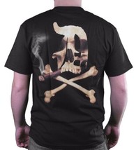Dissizit! Mens Blunted English D x Bones Blunt Smoking Black T-Shirt Slick LA - £8.98 GBP+
