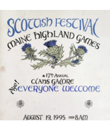 1995 Maine Highland Games 17th Scottish Festival Program Book Brunswick ... - $49.99