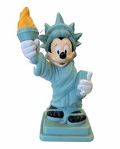 Disney Minnie Mouse Statue of Liberty Coin Bank Collectible Plastic 9&quot; Tall - £16.93 GBP