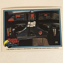 Knight Rider Trading Card 1982  #20 KITT William Daniels - £1.54 GBP