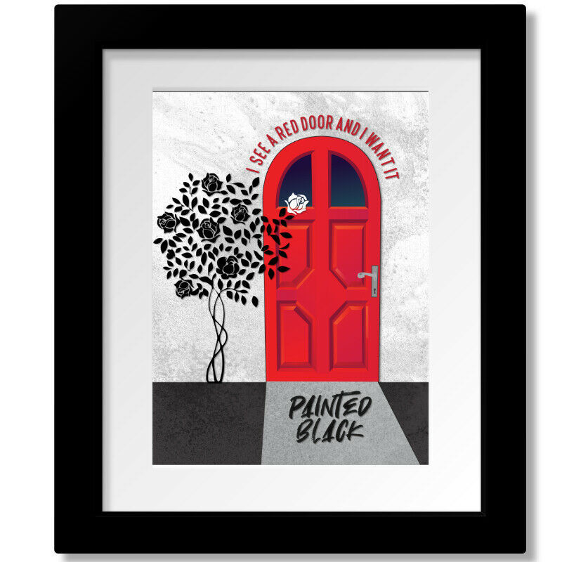 Paint it Black - Rock Music Song Lyric Art Gift Canvas, Poster, Print or Plaque