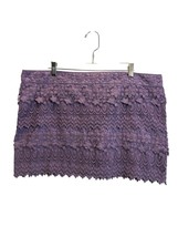 American Eagle Womens Lace Embroidered Mini Skirt Sz 18 Purple NWT Cottage ZipUp - $21.45