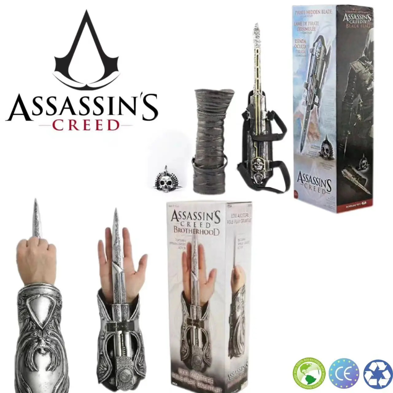 Assassin&#39;s Creed Ezio Cosplay Props Sword In The Sleeve Action Figure 1:1 Edward - £24.54 GBP+