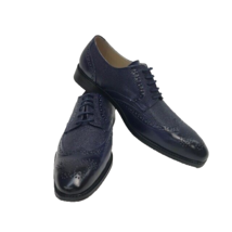 Antonio Cerrelli Elite Men&#39;s Blue Dress Shoes Wingtips Croc Print Sizes ... - £41.63 GBP