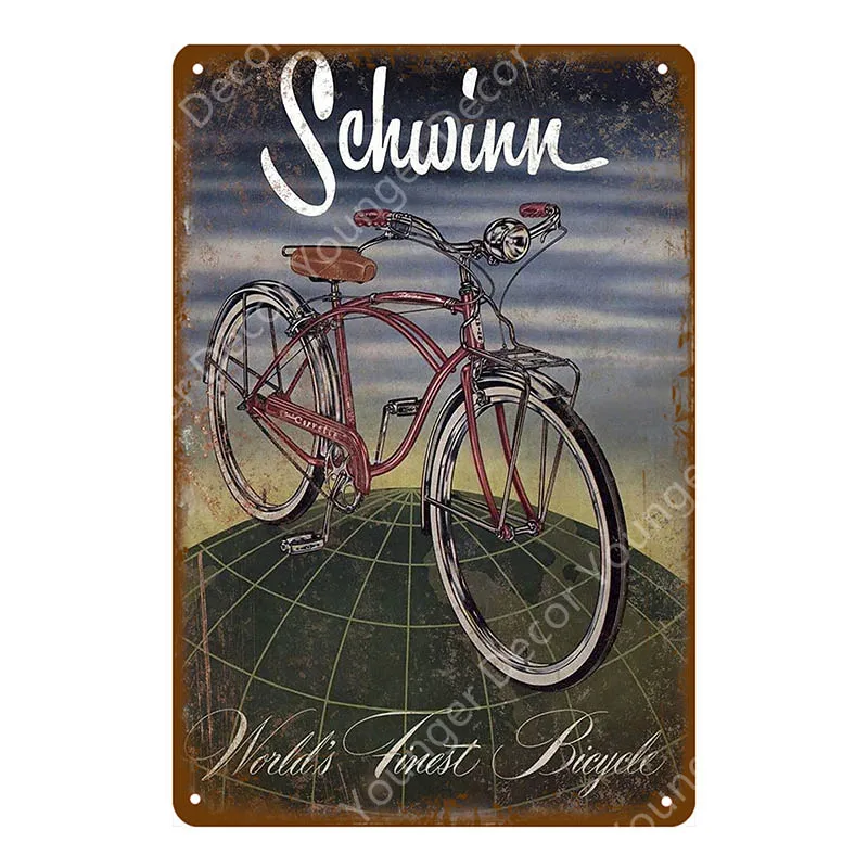 Bike Repair  Poster Bicycle Racing  Signs Vintage Retro Painting Plaque ... - $113.65