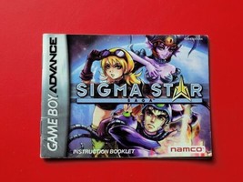 Sigma Star Saga Manual Nintendo Game Boy Advance Authentic No Game or Box - £14.59 GBP