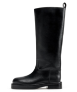 ZARA BNWT 2025. BLACK LEATHER BOOTS LIMITED EDITION. 1032/610/800 - $351.61