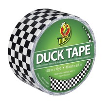 Duck Brand Duck Printed Duct Tape, Checker, 1.88 Inches x 10 Yards, Single Roll  - £11.71 GBP
