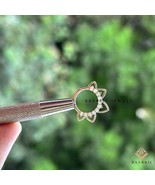 Tilly Septum Nose Ring in 14K Solid Gold, Opal Daith Piercing, Clicker D... - $190.00